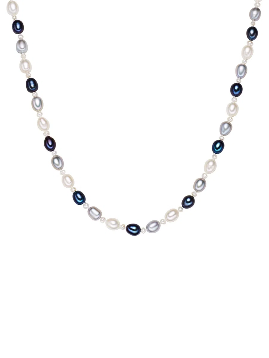 Valero Pearls Collar para Mujer Plata de ley 925 Perlas de agua dulce de cultivo
