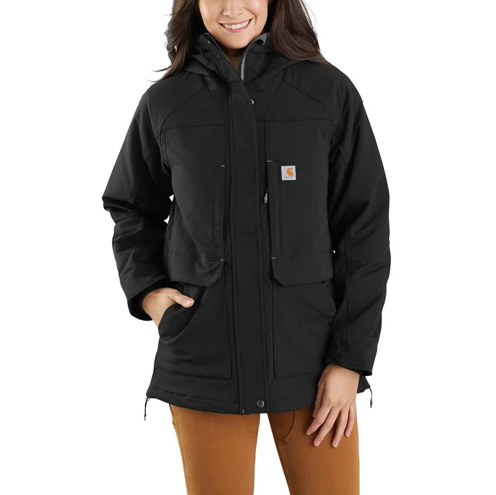 Carhartt Super Dux Relaxed Fit Aislado Tradicional Coat, Negro, L para Mujer