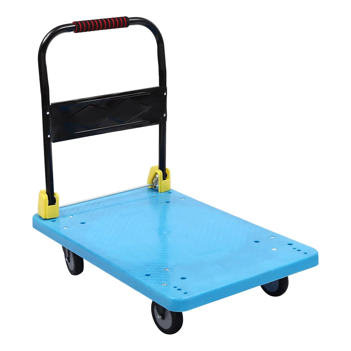 Carrito plegable resistente de 400 kg con 4 ruedas, carrito de equipaje portátil para viajes, uso personal, mudanzas y oficina (azul)