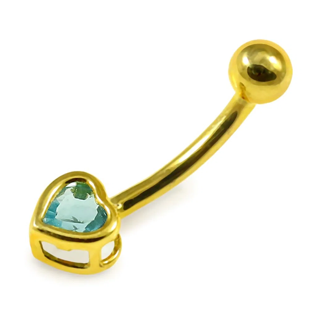 Monster Piercing Piercing de Ombligo de Oro Amarillo Macizo de 14 Quilates, 4 mm, con Piedra de circonita cúbica, Calibre 14, para Banana
