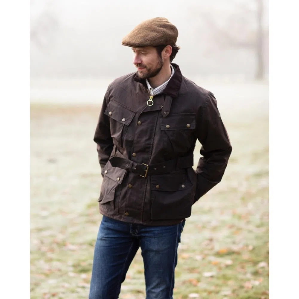 Walker and Hawkes - Explorer - Chaqueta de Moto Encerada para Hombre