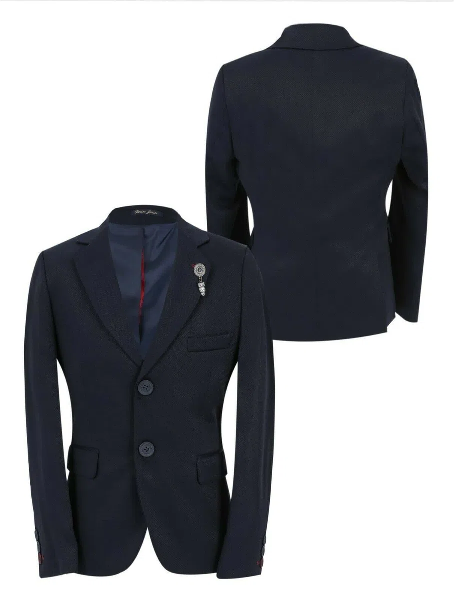 Conjunto de 3 piezas de traje ajustado para niños, formal, boda, baile de graduación