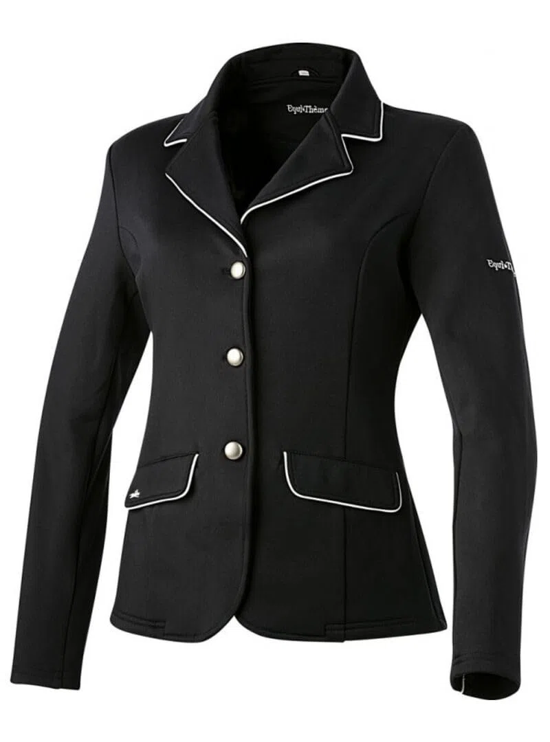 Equi-Theme/Equit'M 988481242 Soft Classic Chaqueta de competición, Unisex Adulto, Ribete Negro/Gris, Talla única