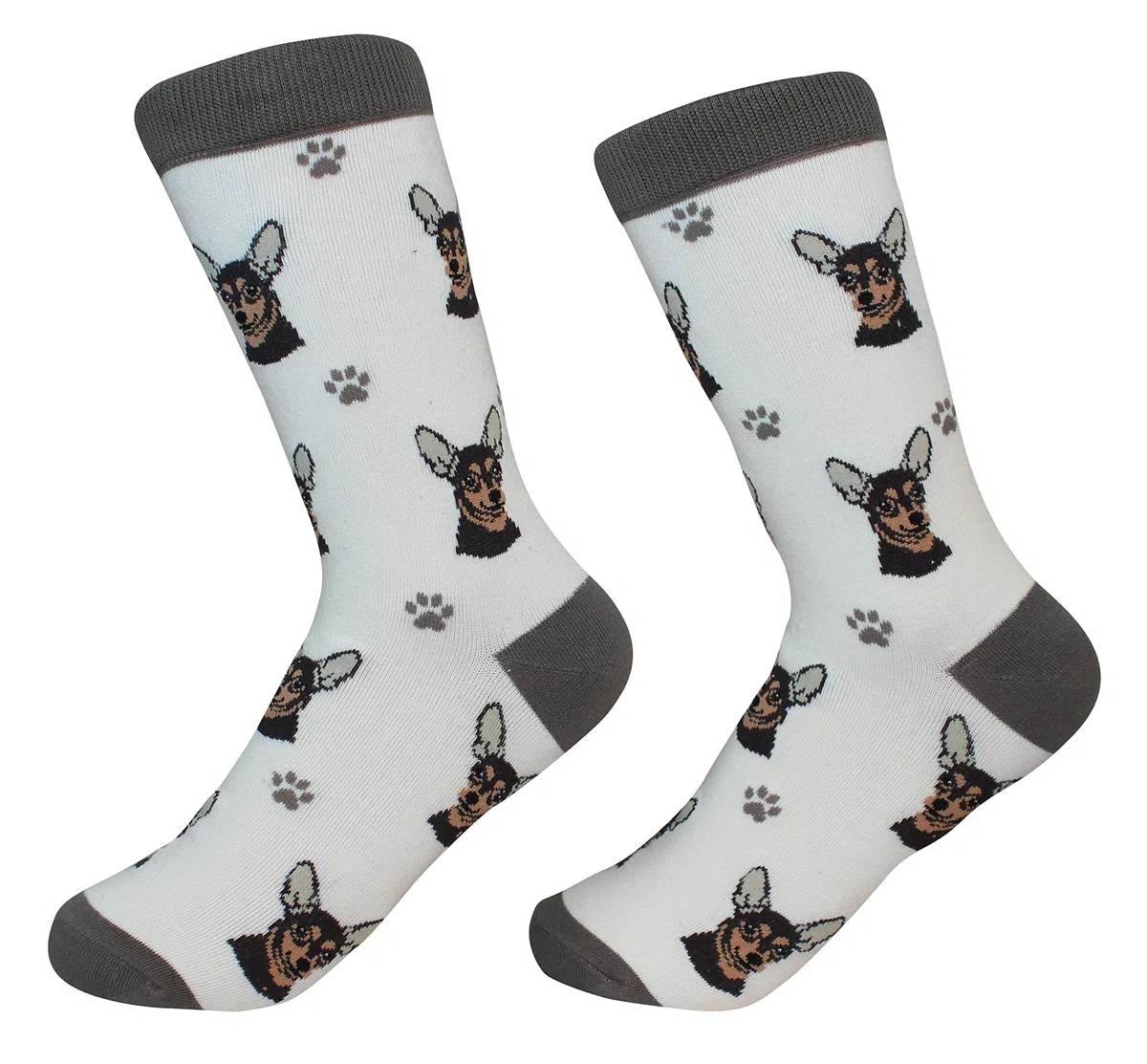 Chihuahua, calcetines negros, 200 agujas, suaves y cómodos, unisex, bronceado, talla única, Bronceado, One Size Fits Most