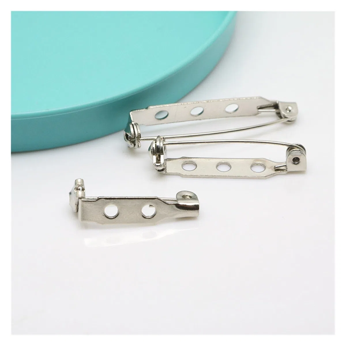 20 Piezas de broches de Acero Inoxidable. | Pasadores de bloqueo seguros for portatarjetas, accesorios y resultados de joyería DIY, proyectos artesanales