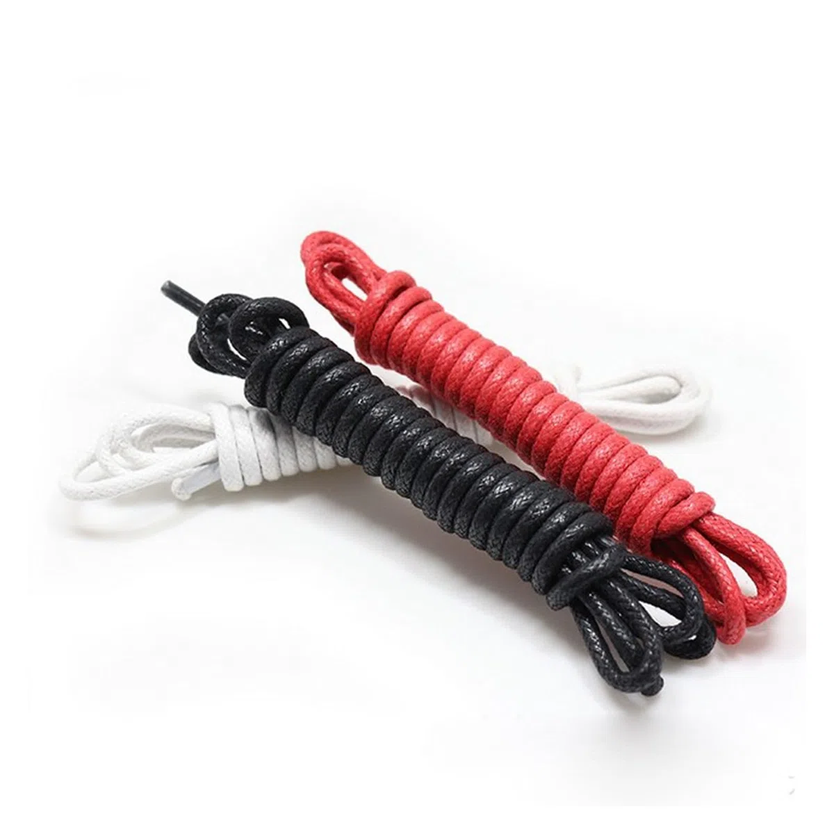 Cordones de zapatos planos, 1 par de cordones de cuero, cordones encerados de algodón, cordones de cuero redondos for zapatos, botas, cordones de zapatos unisex(Black,120cm)