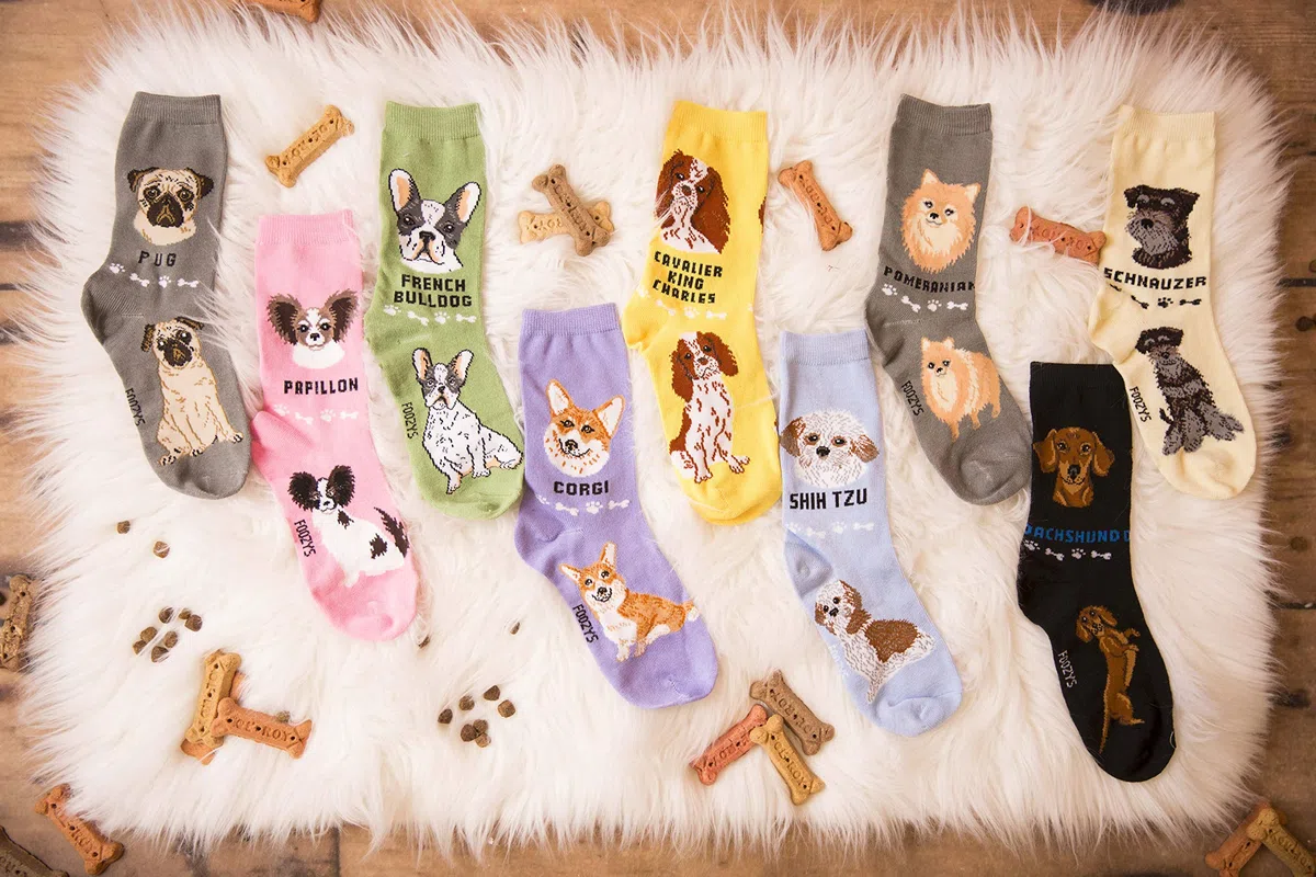 Foozys 2 pares de calcetines unisex Crew para perros pequeños