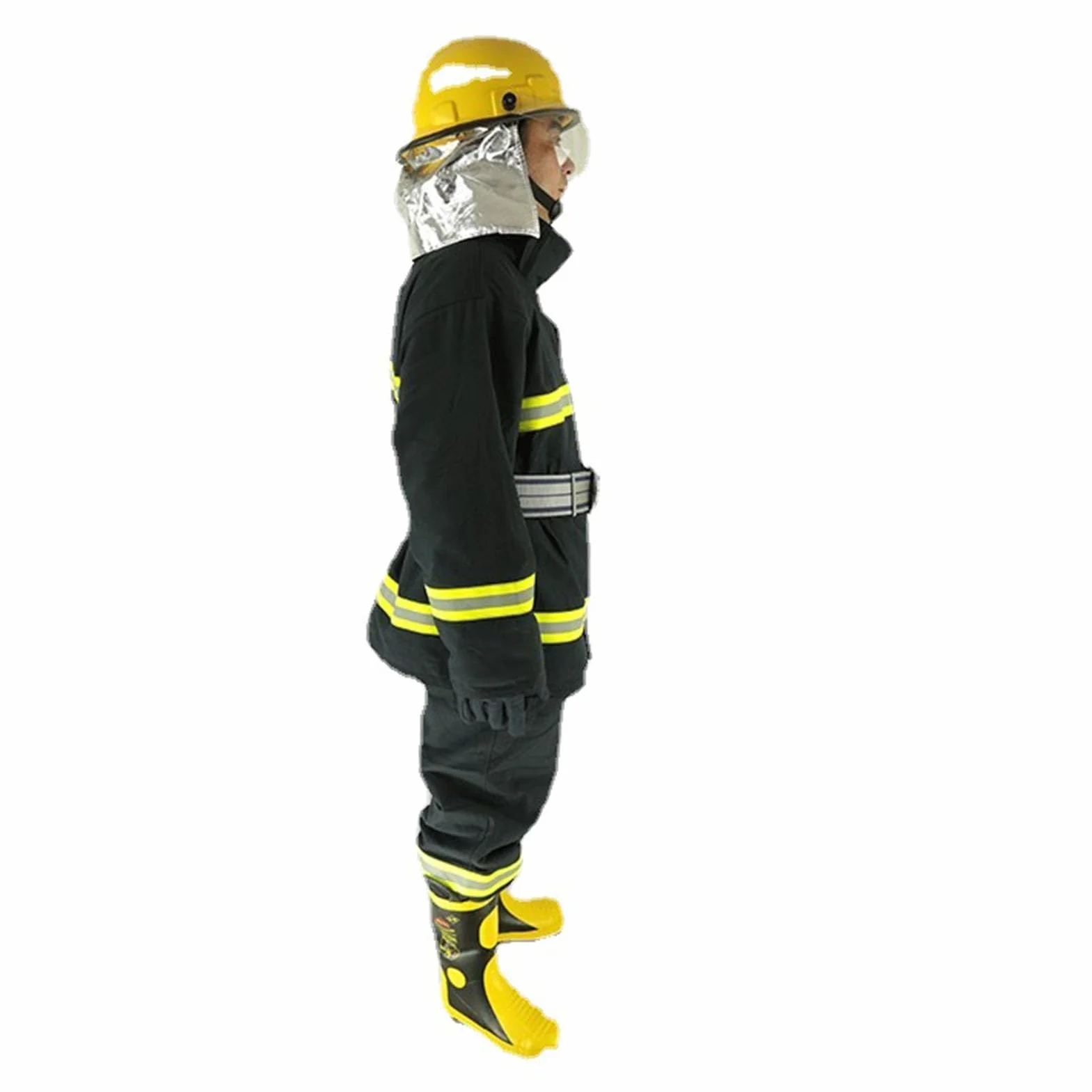 Traje, Chaqueta Retardante y Pantalón con Aislamiento de 4 Capas para Alta Visibilidad en Entornos Laborales Peligrosos (XXXL)