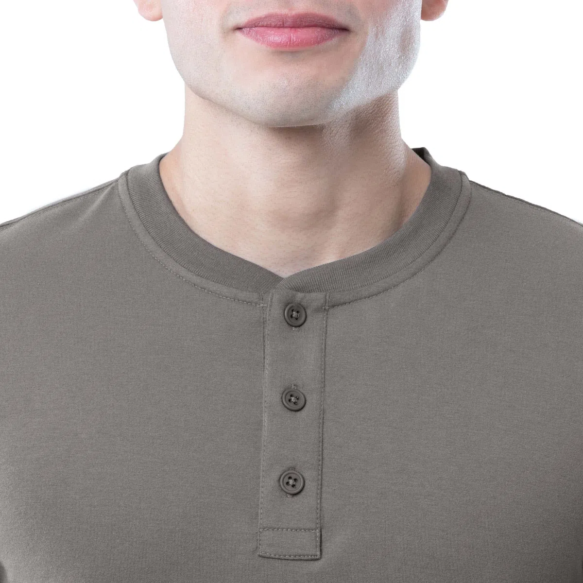 Lee Camiseta Henley de Manga Larga de Algodón Lavado Suave Camisa Henley Hombre