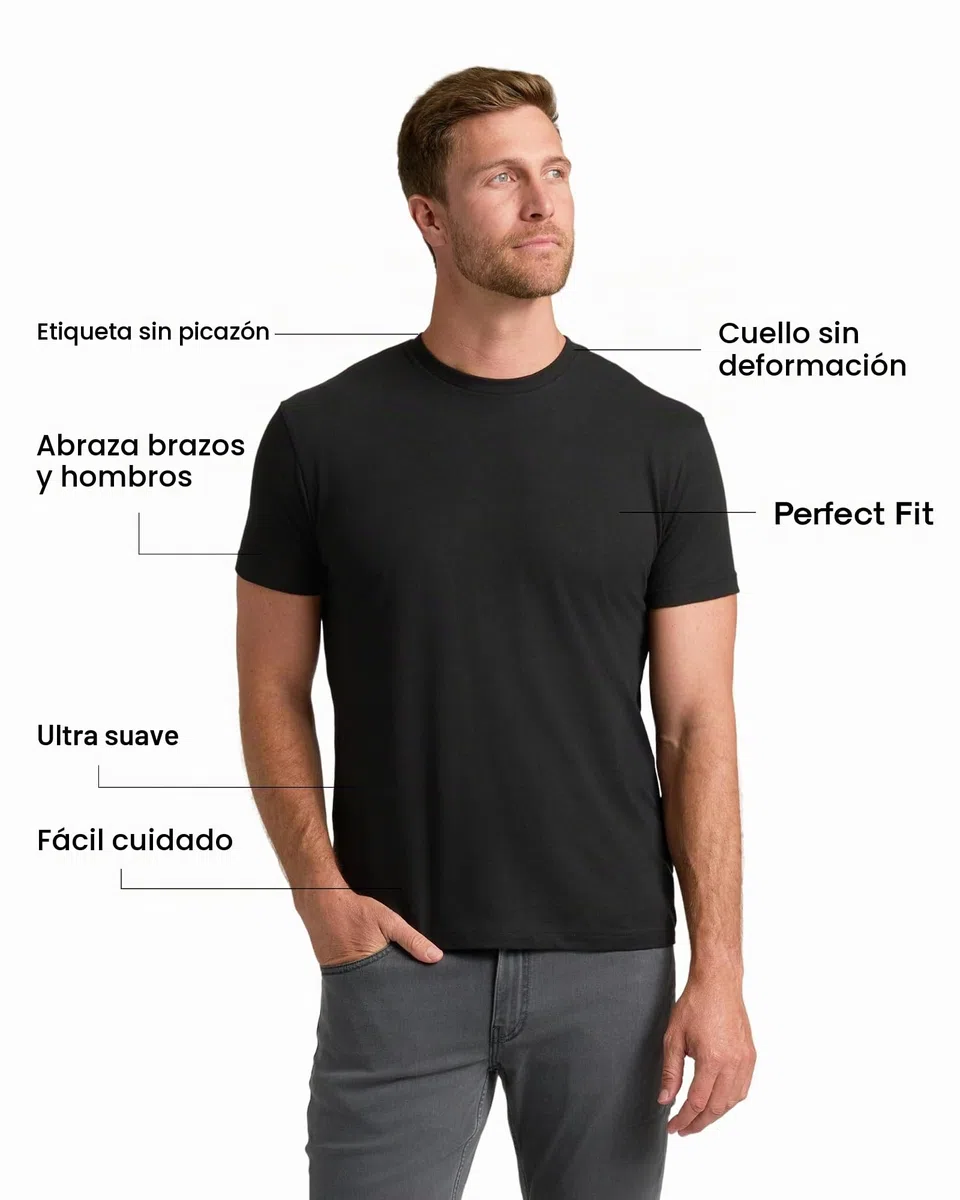 True Classic Short Sleeve Classic Crew Camiseta Hombre (Pack de 1)