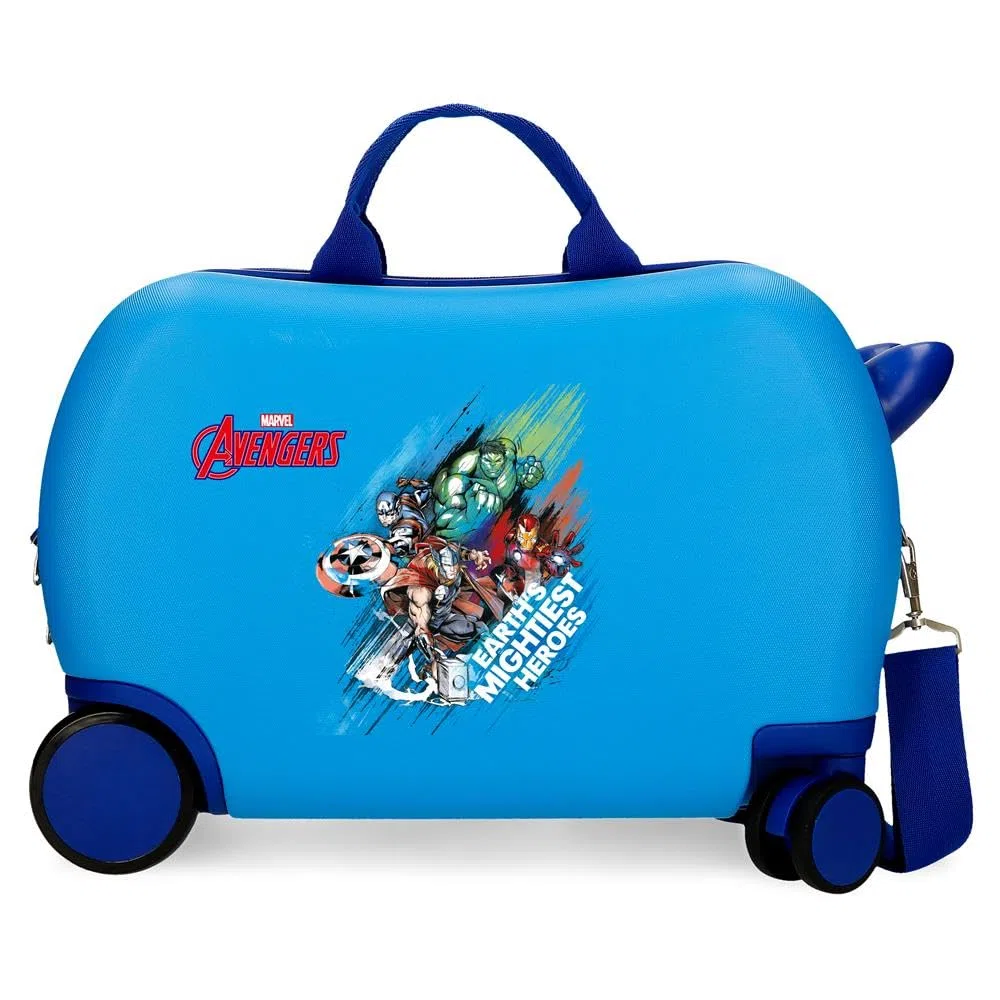 Joumma Marvel Avengers Heroes Maleta Infantil, Azul, 4 Ruedas | Equipaje Mano