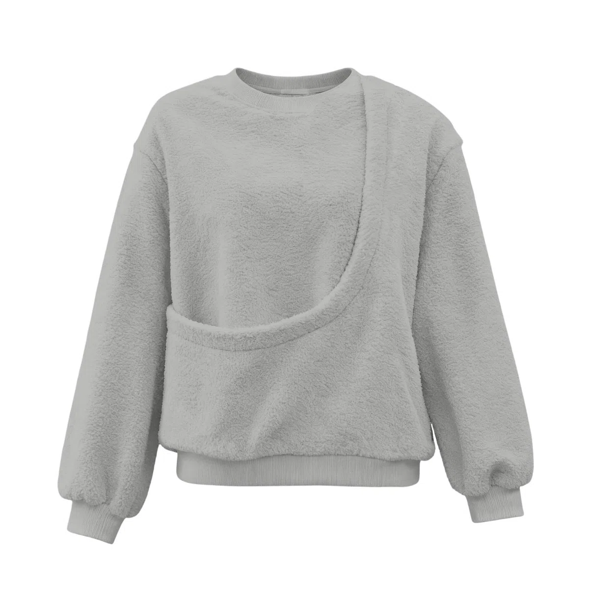 Genérico Sudadera sin Capucha con Bolsillo para pequeños y medianos Forro Polar Delantero Acogedor diseño y Liso para Uso Diario en otoño e Invierno