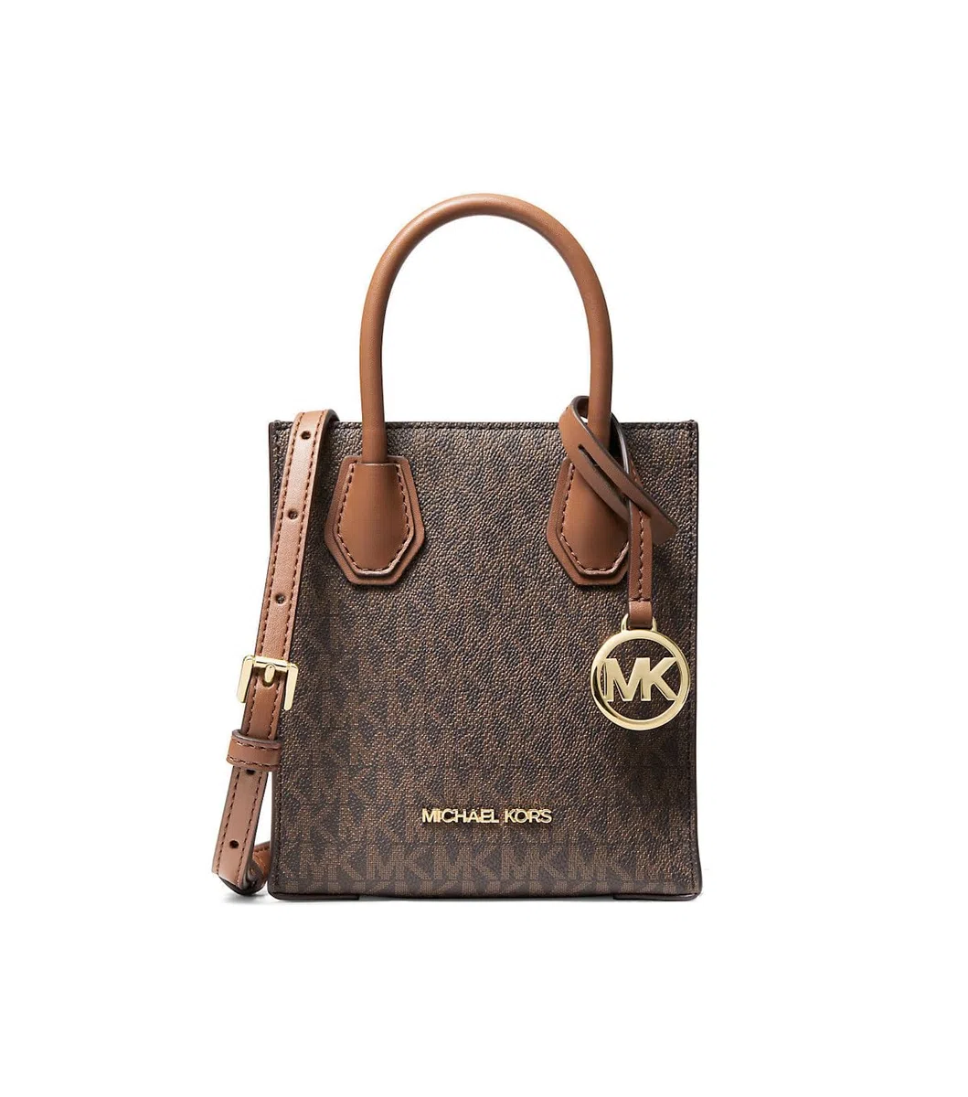 Michael Kors Mercer - Bolso cruzado de piel granulada extra pequeño