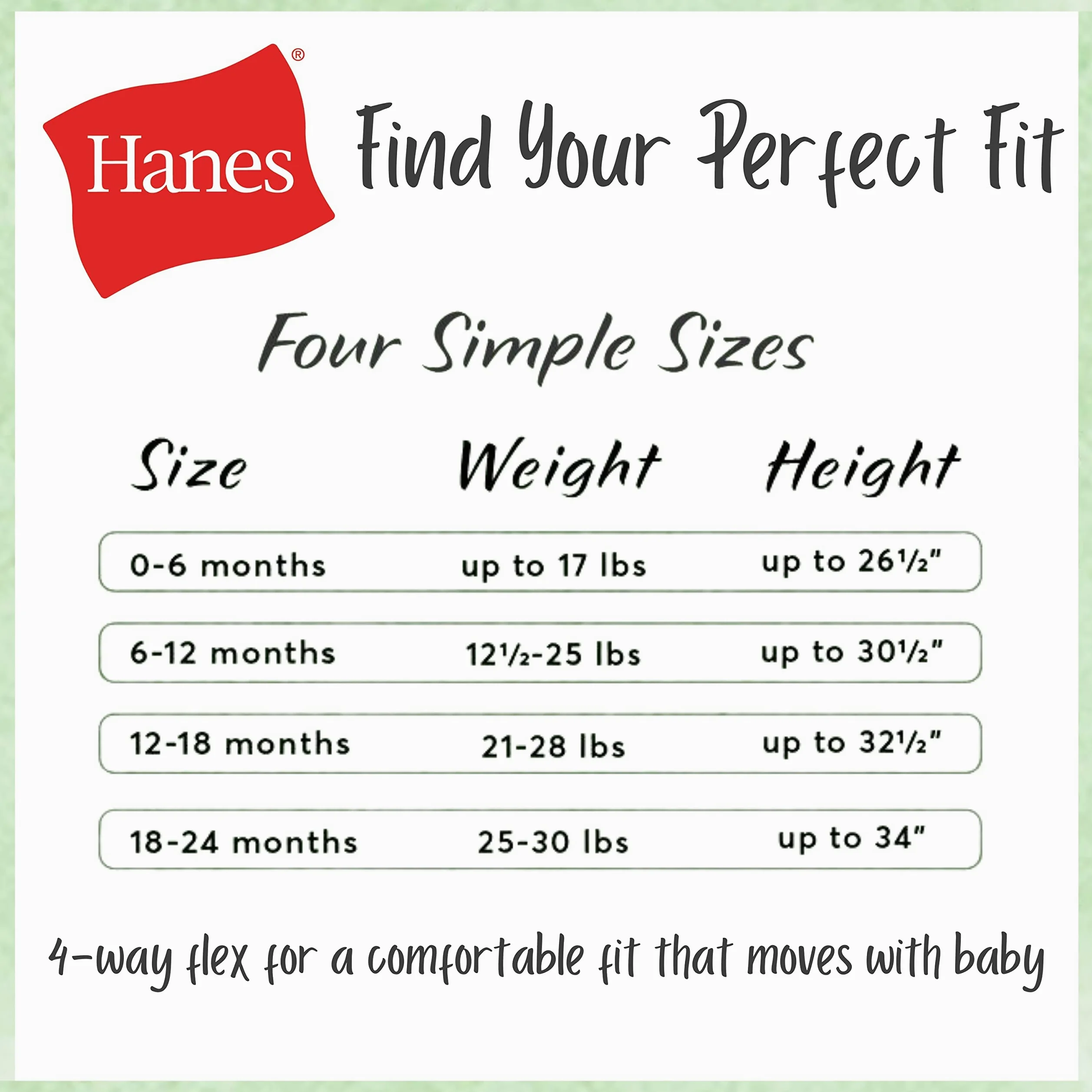 Hanes Flexy - Paquete de 4 Camisetas de Manga Larga Juego de Camisetas Unisex bebé (Pack de 4)