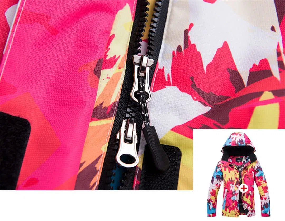 Disimlarl Ropa de esquí para mujer, traje de invierno y deportes al aire libre, chaqueta de nieve + tirantes, Picture Jacket2, XXL