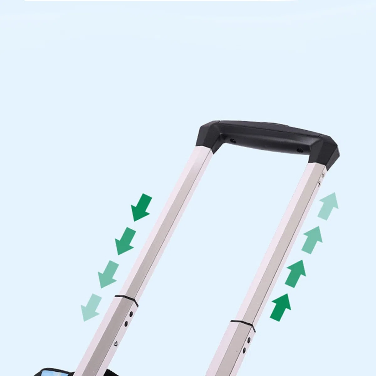 Milageto Carro de Equipaje Mochila Trolley Carro Equipaje Portátil Ligero Ruedas Avión Aluminio Plegable Adecuado para Viajar Estudiar Turismo