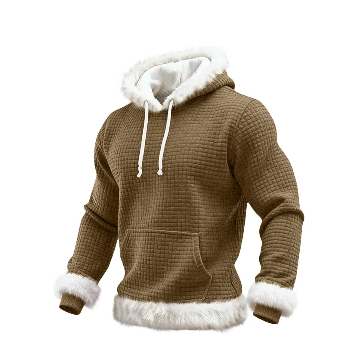 Chaqueta Verano Hombre Sudadera con Capucha De Forro, Estilo Oversize, Tallas Grandes, Manga Larga, Casual, Ideal para Invierno. L (Khaki, M) Ropa Playa Muscle Fit Oversized Gym Caza