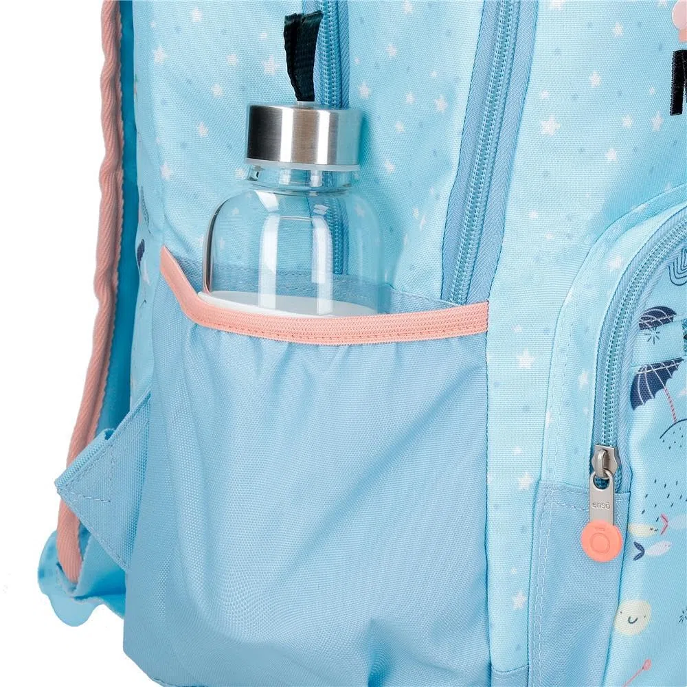 Enso Magic summer mochila infantil, mochila escolar, fabricada en Poliéster, ruedas dobles de giro multidireccional, Múltiples formas de usarlo, rosa y azul