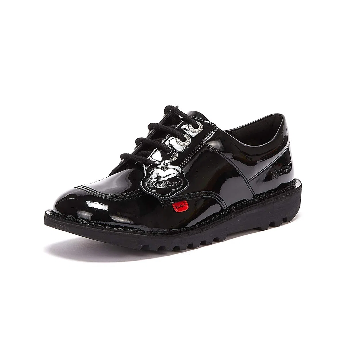 Kickers Kick Lo Patent Zapatos Negros para Jóvenes