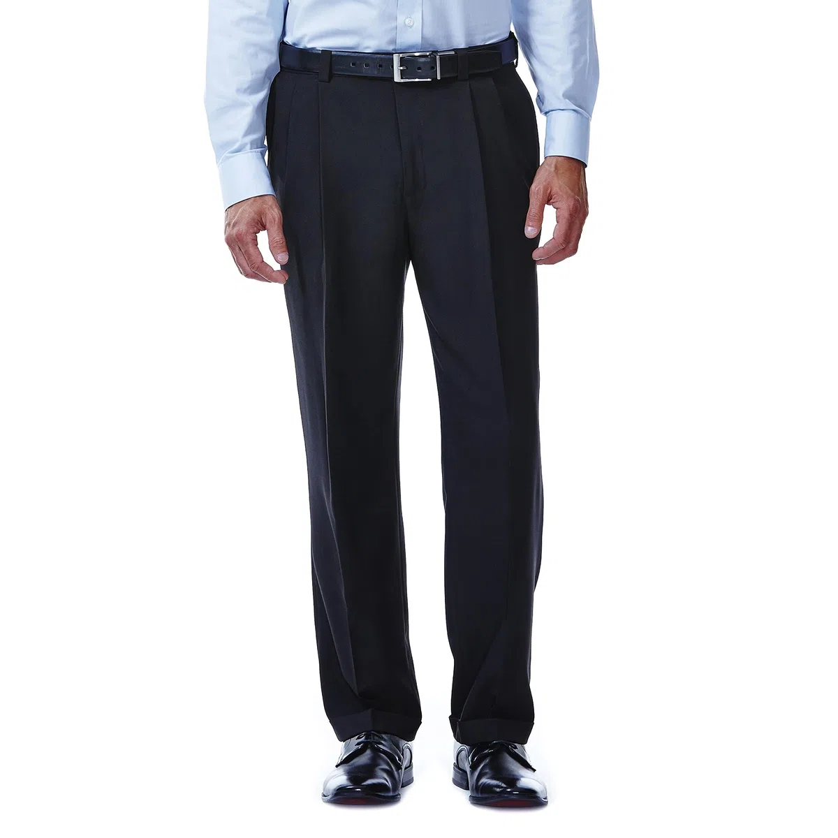 Haggar ECLO Repreve Stria - Pantalón de Vestir con Frente Plano, Tallas Grandes Y Altas - Big & Tall Repreve Stria - Pantalón de Vestir Hombre