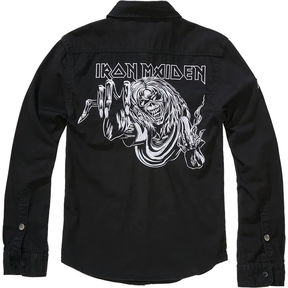 Brandit Brandit Maiden - Camiseta Vintage Eddi LS Camisa Hombre (Pack de 1)