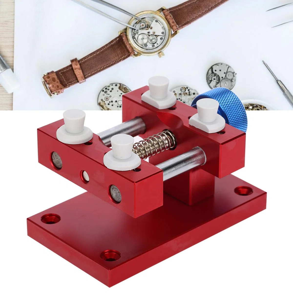 Kit de herramientas profesionales de reparación de relojes con removedor de correa ajustable para relojeros y técnicos de reparación