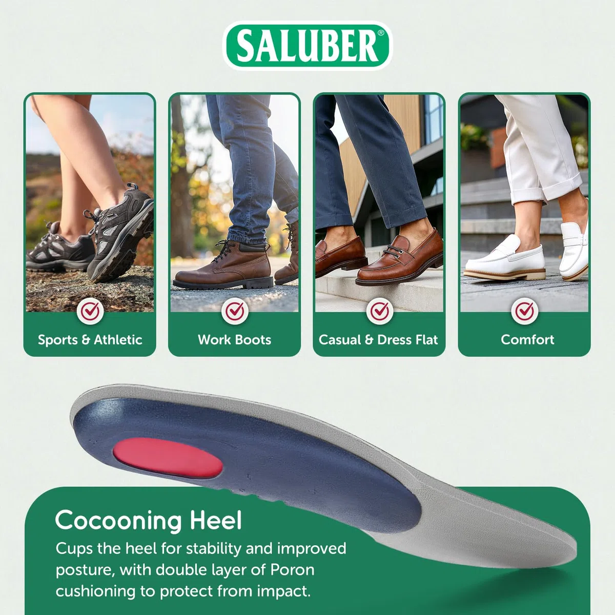 H485-27 - Insertos ortopédicos extra gruesos para mujeres y hombres. Importados exclusivamente de Italia. Plantillas para fascitis plantar disponibles. US W 10-10.5 / M 9-9.5 (EU 42)