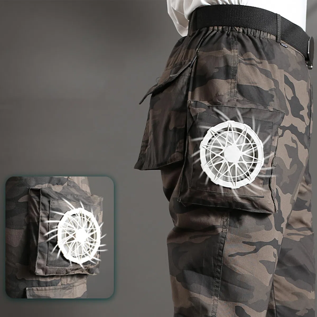 Pantalones de ventilador, pantalones con aire acondicionado para hombres, adolescentes, ropa de trabajo refrescante para exteriores, ciclismo, jardinería, viajes, pantalones de ventilador
