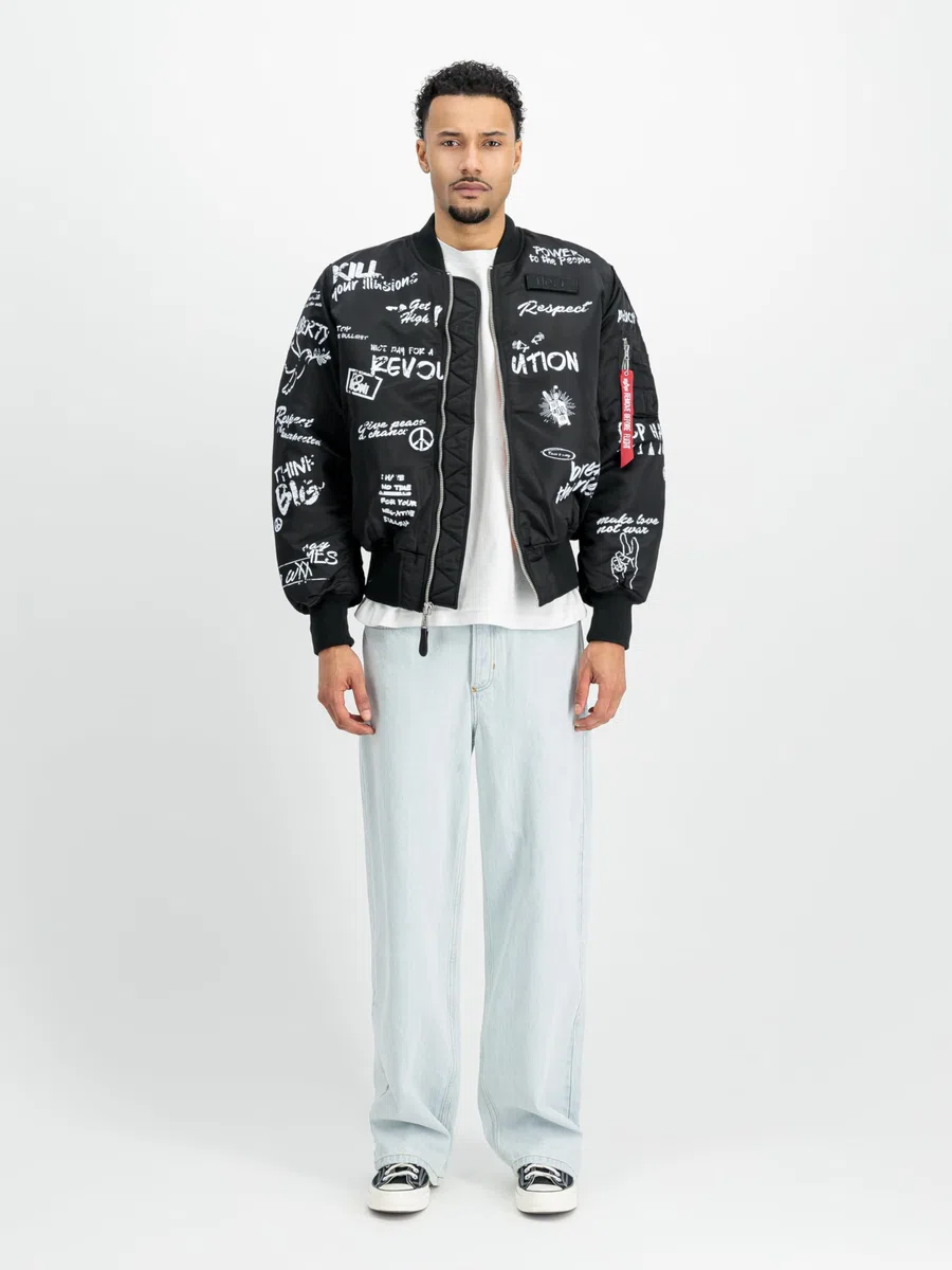ALPHA INDUSTRIES Ma-1 Peace Chaqueta bomber Hombre (Pack de 1)