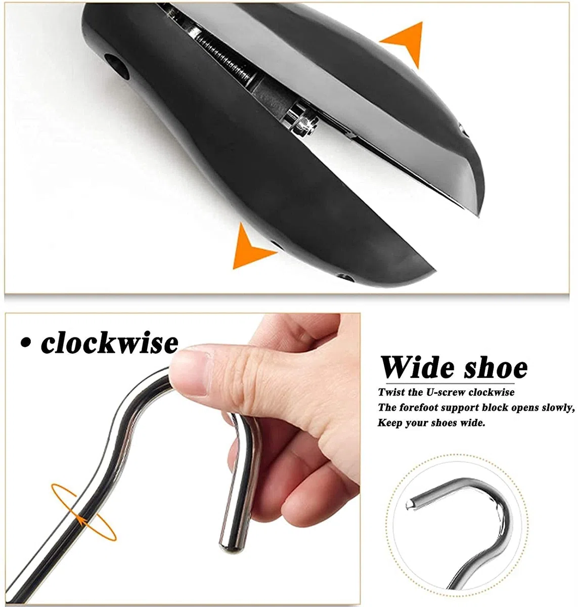 Extensor de Zapatos de plástico, expansor de Zapatos para Mujeres y Hombres, expansor de Zapatos Ajustable, árbol de Zapatos de plástico Resistente (Natural S (36~42))