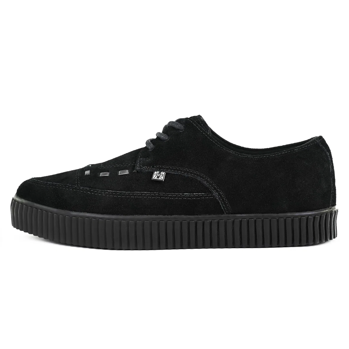 T.U.K. Pointed Creeper Sneakers - Zapatos Hombre y Mujer - Estilo Punk Gótico y Rockero Zapatillas de Lona y Gamuza con Cordones