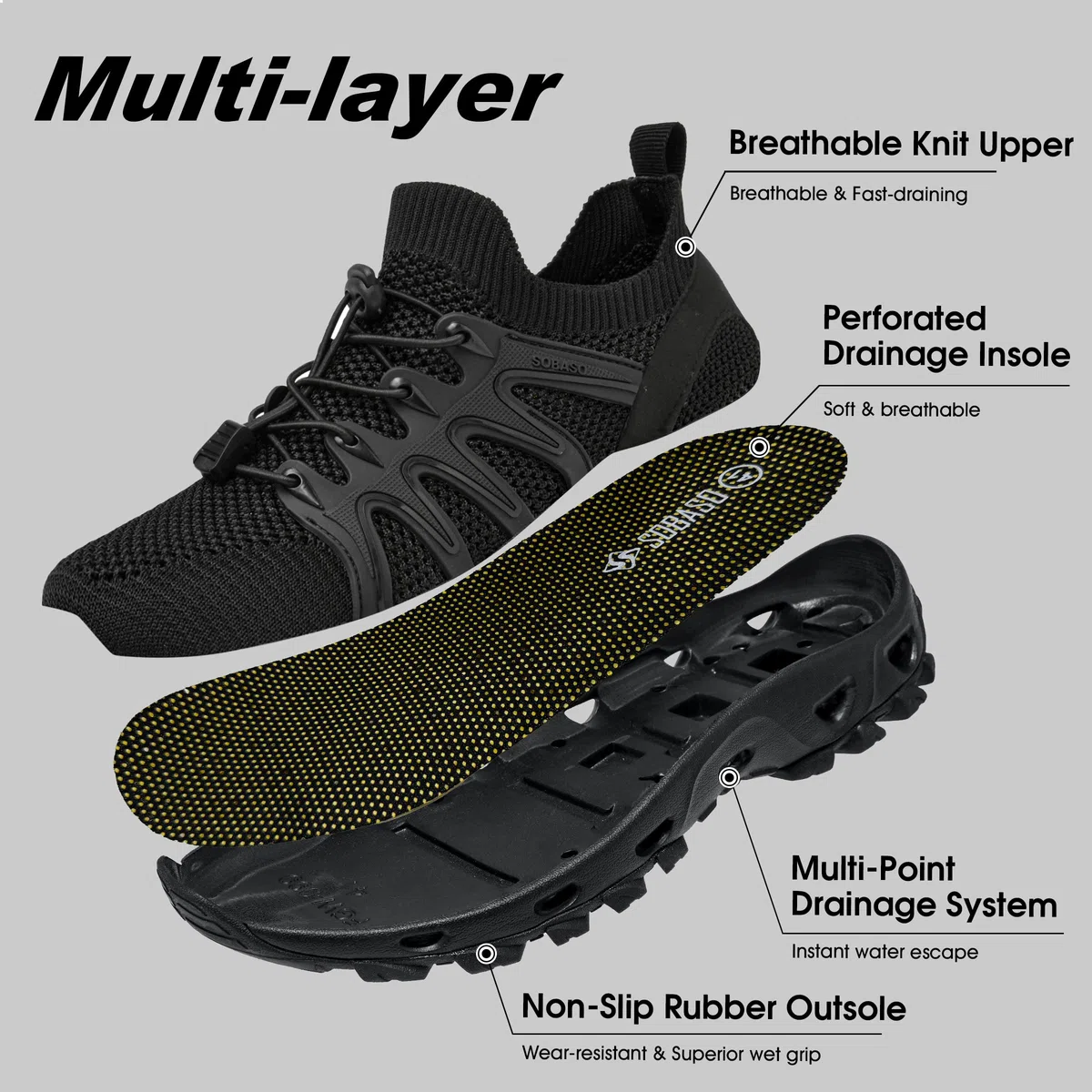 Alibress Zapatos acuáticos para mujeres y hombres, zapatos acuáticos de secado rápido, zapatos acuáticos para senderismo, zapatos de playa para mujer, zapatos ligeros para deportes acuáticos para