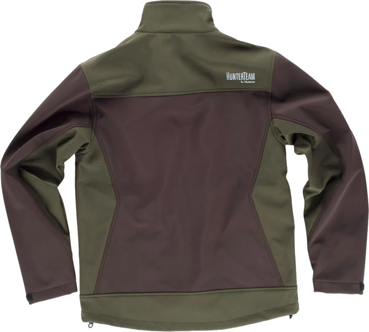 WORKTEAM Cazadora Caza y Pesca Softshell combinada con canesús. Cuello Alto y cubrecosturas Interior. Cierre de Cremallera de Nylon. Unisex
