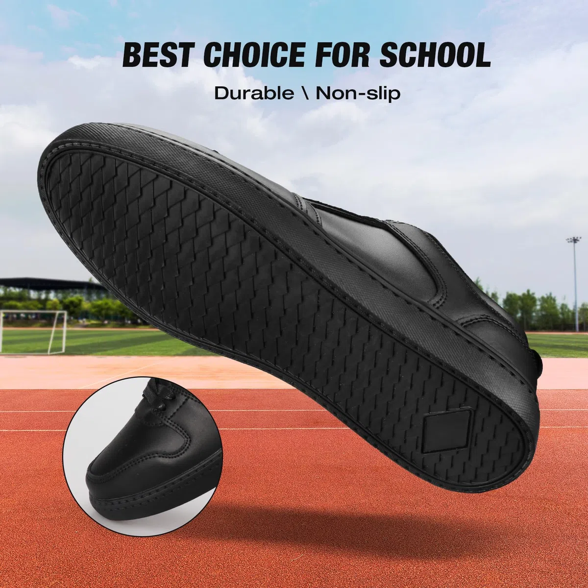 UOVO Zapatos Casuales Hombre — Transpirables, Suela Antideslizante y Plantilla amortiguada — Estilo Zapatos de Cuero/Zapatillas Deportivas, Tallas 43