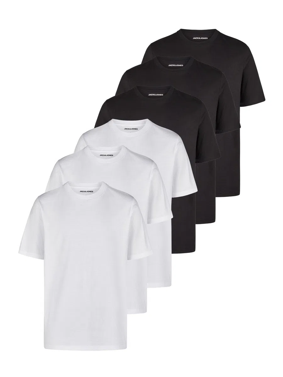JACK & JONES Jprblabrody tee SS Crew Neck 5pk MP Noos Jprblabrody tee SS Crew Neck 5Pk MP Noos Hombre (Pack de 5)