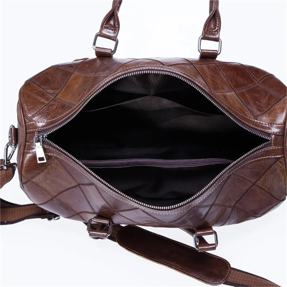 Bolsos de Mano Bolsos de Viaje Equipaje Bolso de Viaje for Hombre Bolsos de Lona de Cuero Genuino Bolsos Grandes de Fin de Semana Bolsos de Mano Bolsos de Fin de Semana(Coffee)