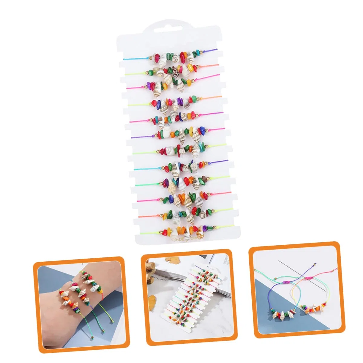 FRCOLOR Tobilleras De Naturales Para Mujer Joyería De Bohemia Y Conjunto De Tobilleras 12 Piezas X 4