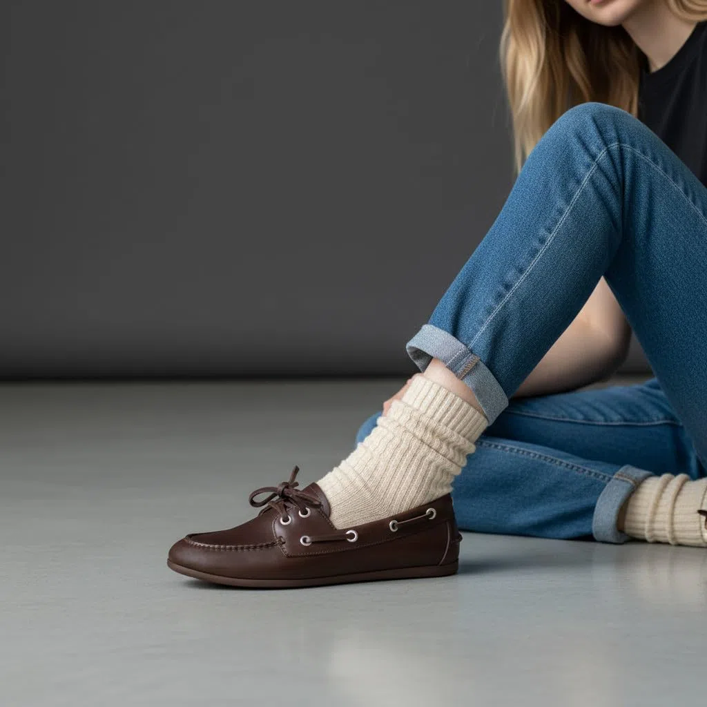 CUSHIONAIRE Anchor - Zapatos náuticos ligeros para mujer, mocasines sin cordones con diseño náutico, anchos disponibles