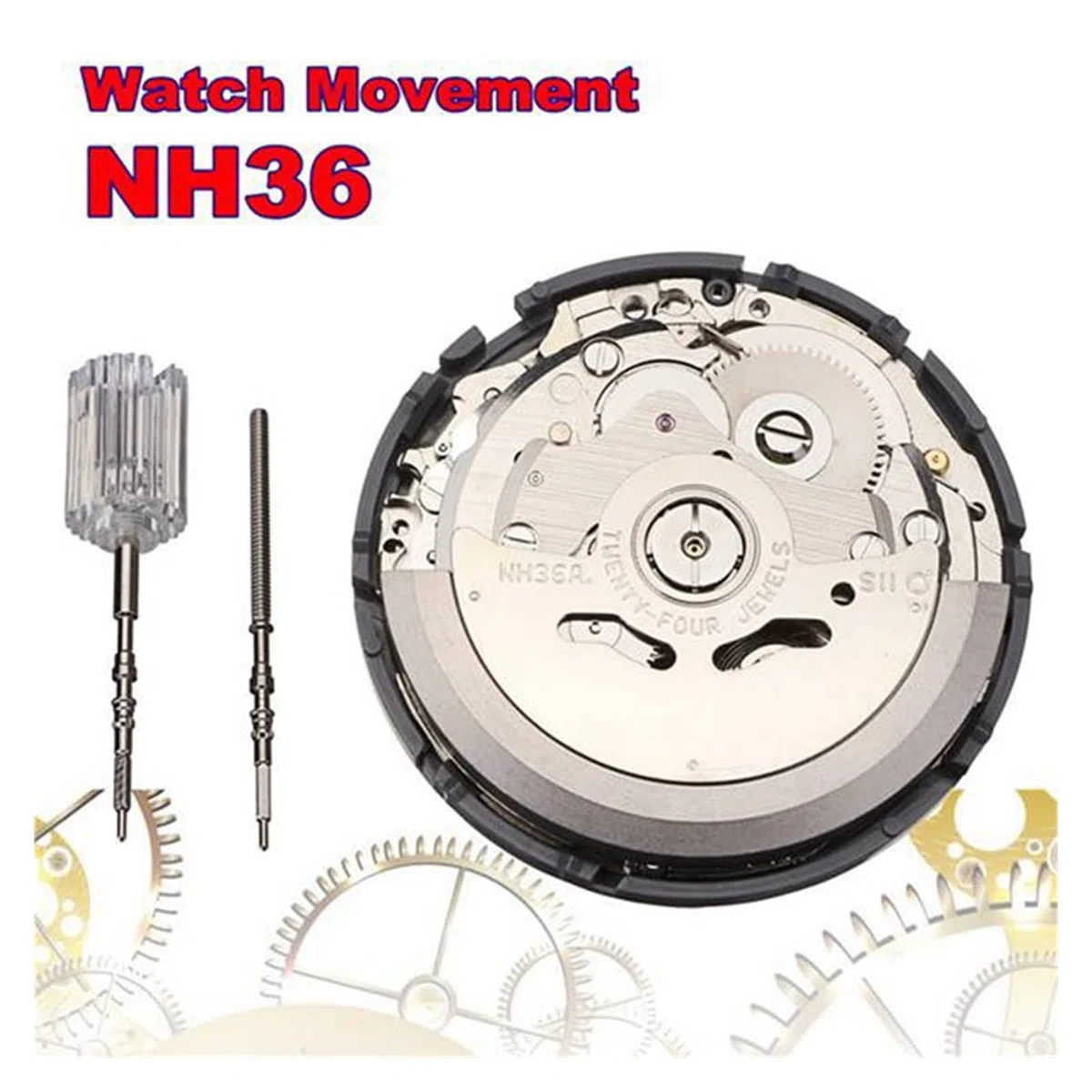 Movimiento de Reloj mecánico automático, Movimiento de Reloj mecánico para Hombre, Movimiento NH36, repuestos para Relojes, Kit de reparación de Relojes,