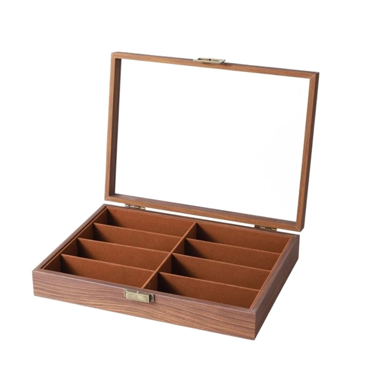 Organizador Gafas Estuche De Madera con 8 Ranuras For Gafas Sol, Varios Pares, Expositor Estuche