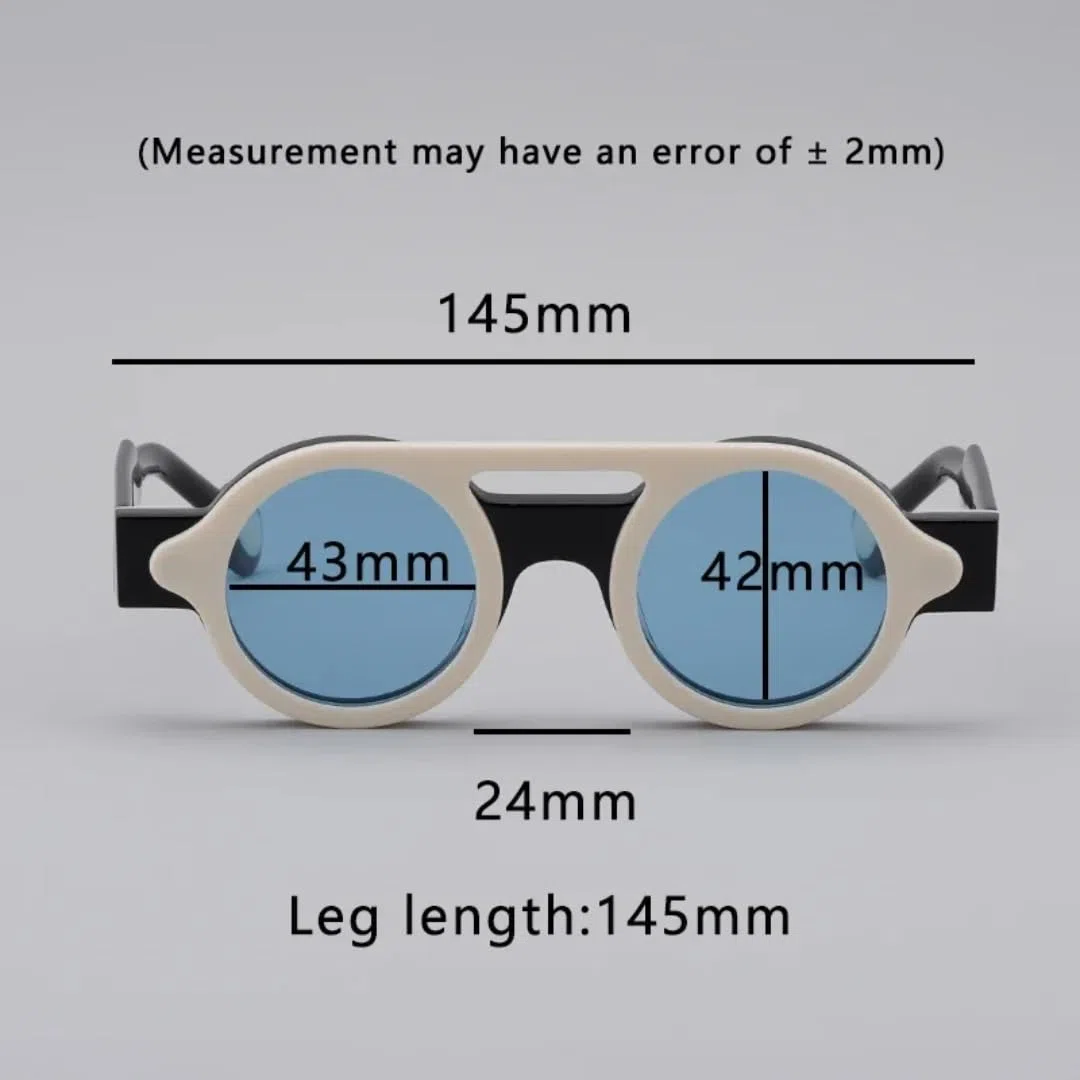 Gafas de sol redondas de acetato con clip, diseño de moda hecho a mano, para mujer y hombre, moda para exteriores, protección UV400, estilo vintage.