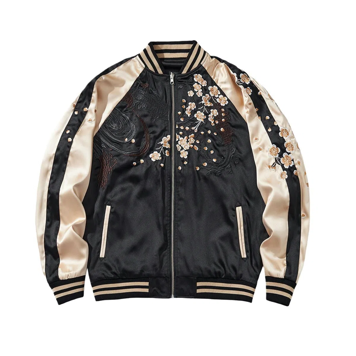 Chaqueta de béisbol para hombre estilo callejero chino bordado estilo casual de moda