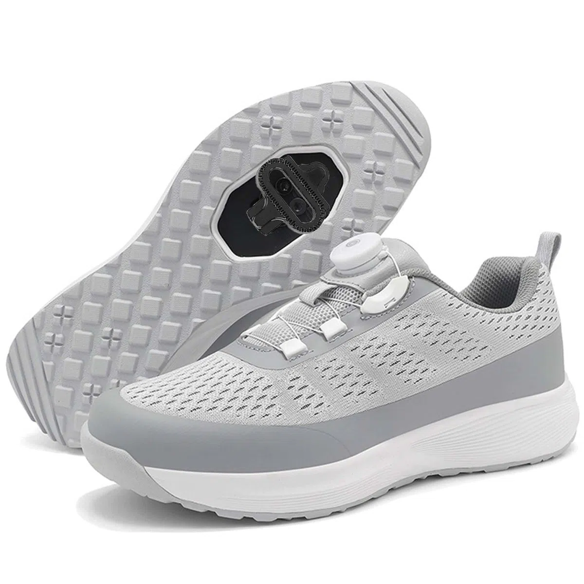Zapatos De Bicicleta De Montaña, Zapatillas de Ciclismo MTB para Interiores Y Exteriores Compatibles con SPD 2 Pernos con Tacos