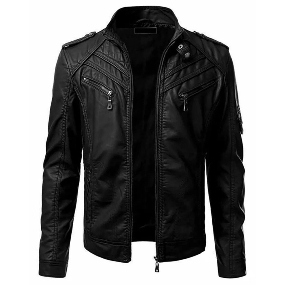 Chaqueta De Imitación De Cuero, Chaqueta para Hombre Acanalada Algodón De Transición Cazadora Moda Casual Chaqueta De Invierno para Hombre Acolchada (Color : Red, Size : 3XL)
