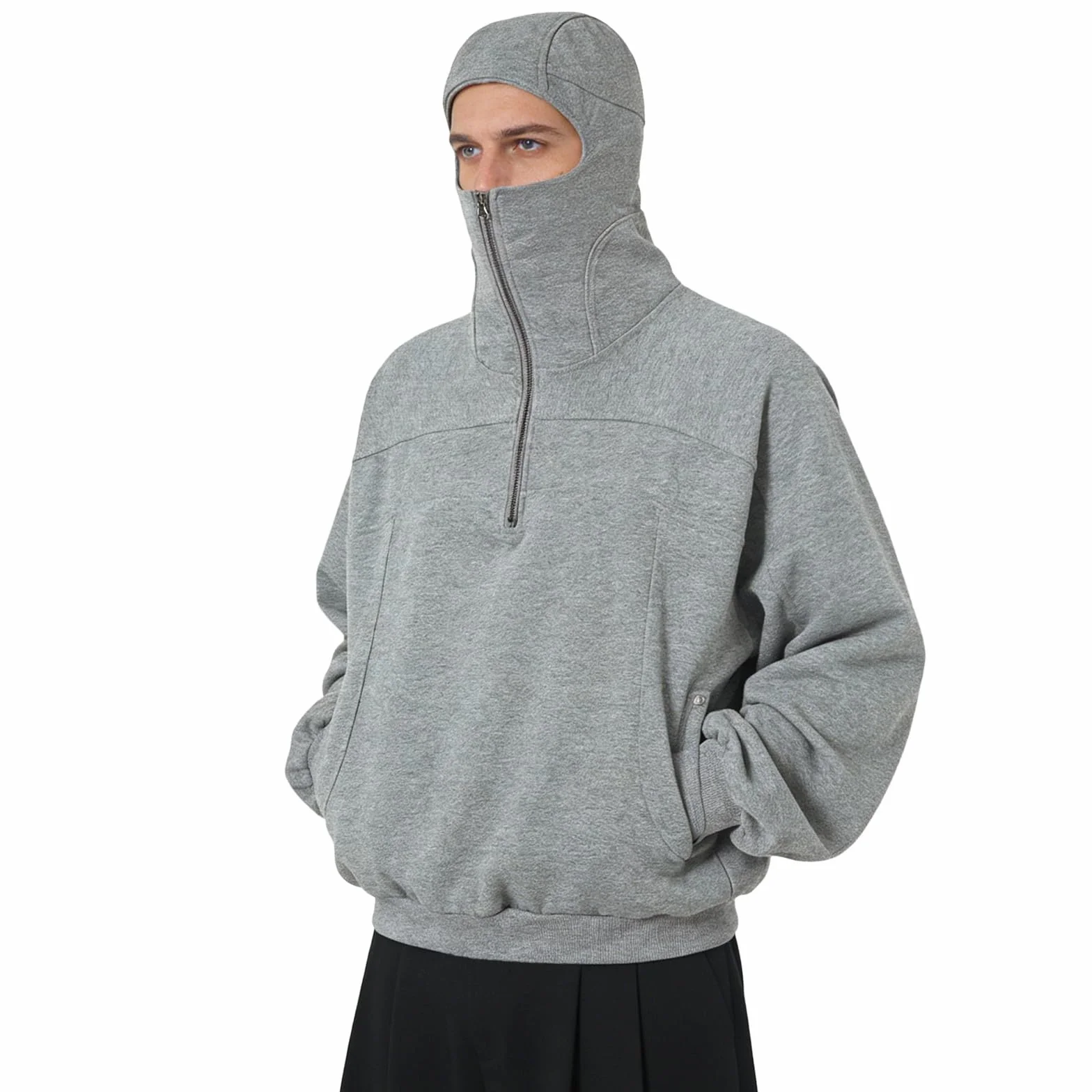 Hombre Sudadera con Capucha y Cremallera Sudadera Deportiva Running Unisex Invierno Pasamontañas Moto Ciclismo para Deportes Al Aire Libre para Uso Diario, Actividades Al Aire Libre y Casuales