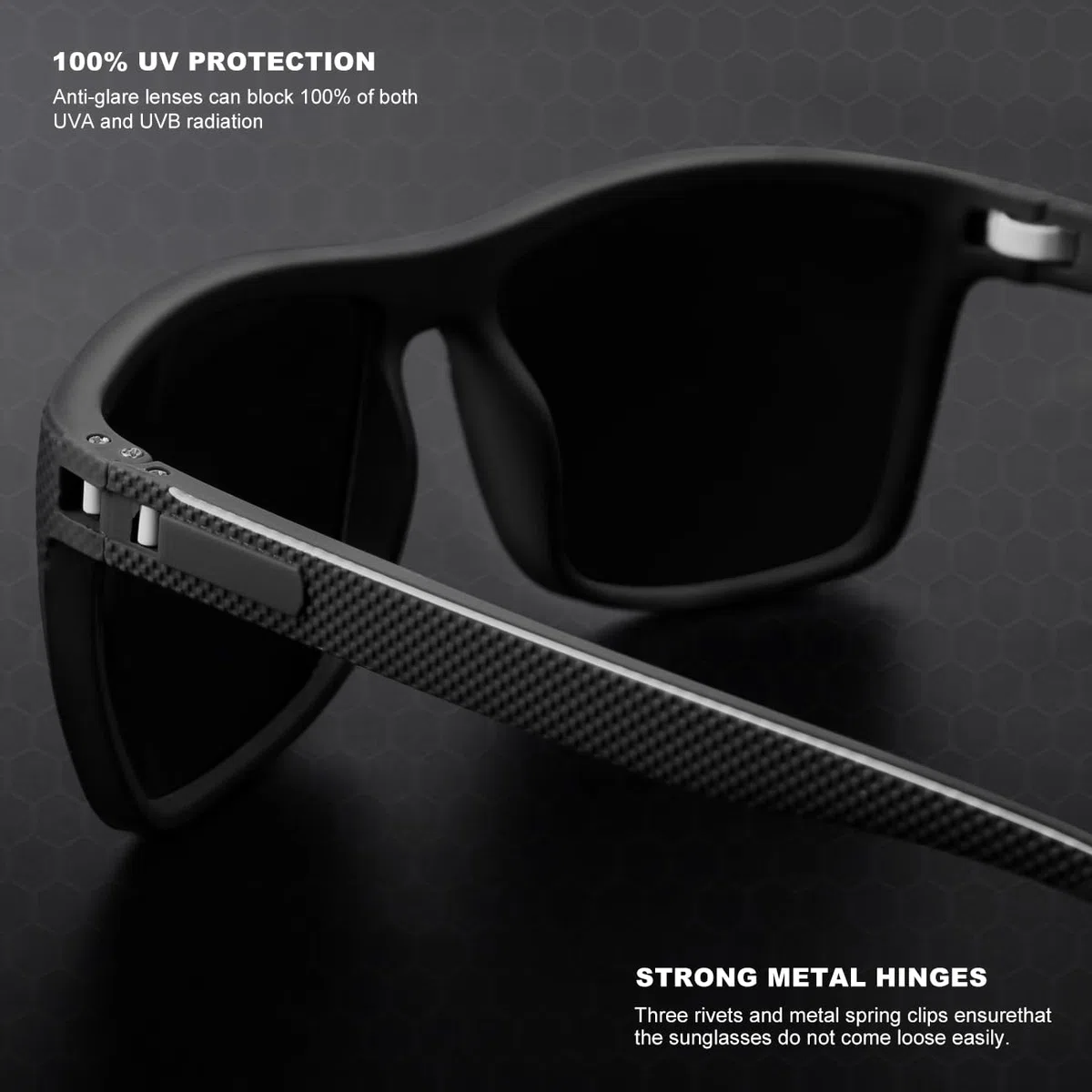 Gafas de sol polarizadas para hombre, protección UV, ligeras, para conducir, pescar, golf