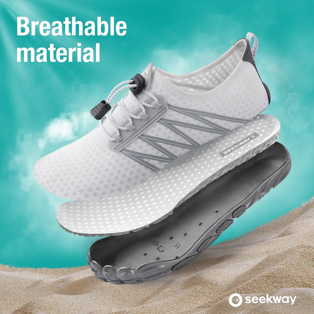 SEEKWAY Zapatos de agua para hombres y mujeres adultos, de secado rápido, para playa, natación, río, piscina, lago, senderismo, kayak, surf