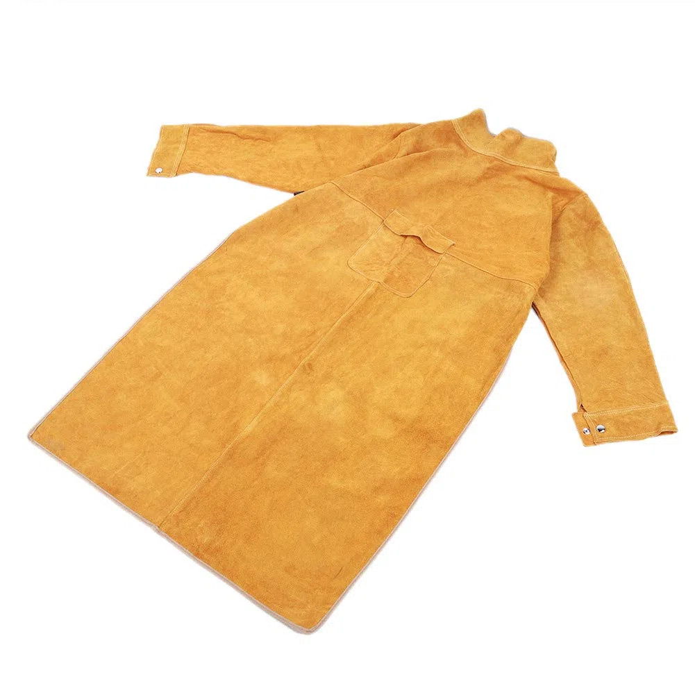 Chaquetas de Soldadura para Hombres, Delantal de Soldadura para Hombres Delantal de Protección Laboral del Soldador de Seguridad Delantal de Soldadura Delantal de Cuero de Vaca