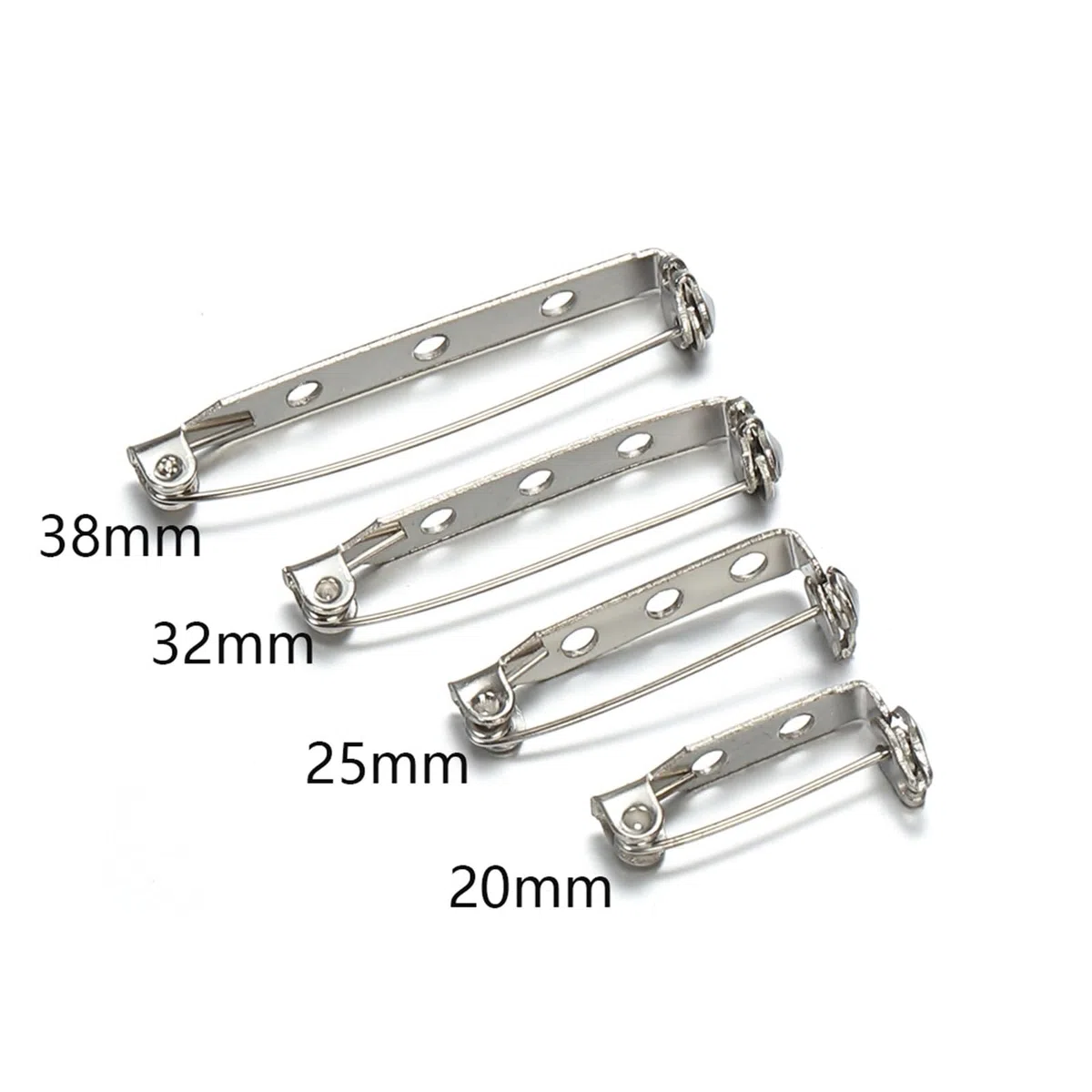 50 Piezas de Broche de Metal con Cierre Trasero | For la fabricación de joyas, suministros for manualidades DIY, soporte de cierre de hierro resistente for broches