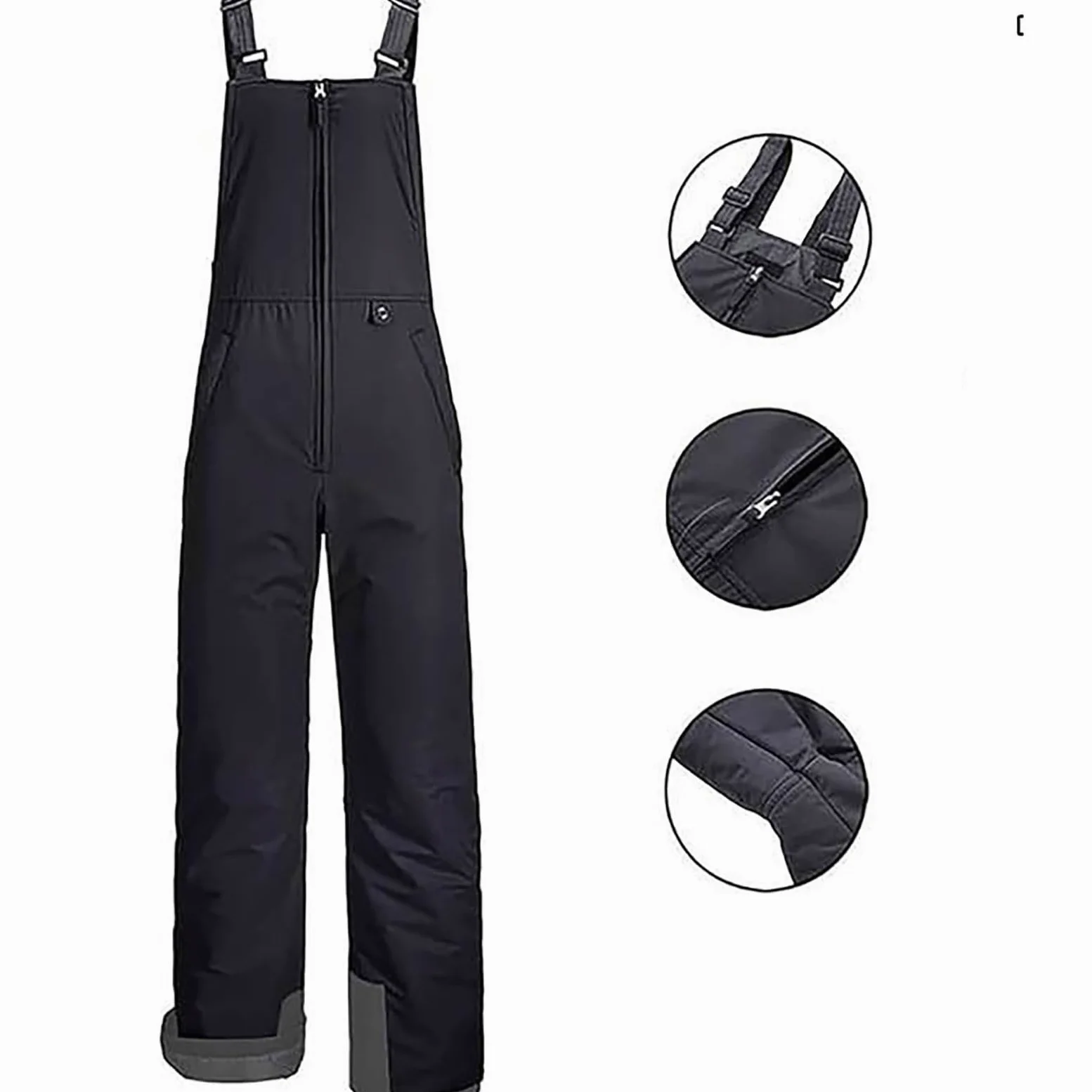 Generisch Pantalones de esquí para niños y niñas, al aire libre, con rodillas reforzadas, cintura ajustable, tallas XL